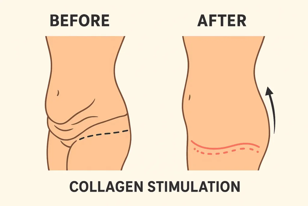 Before and after results for sagging skin after weight loss injections Thrapston