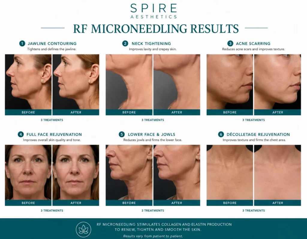 RF Microneedling Skin tightening Thrapston results