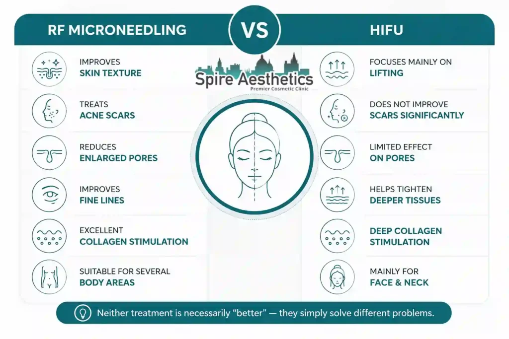 RF Microneedling vs HIFU: Which Treatment Gives Better Results Thrapston?